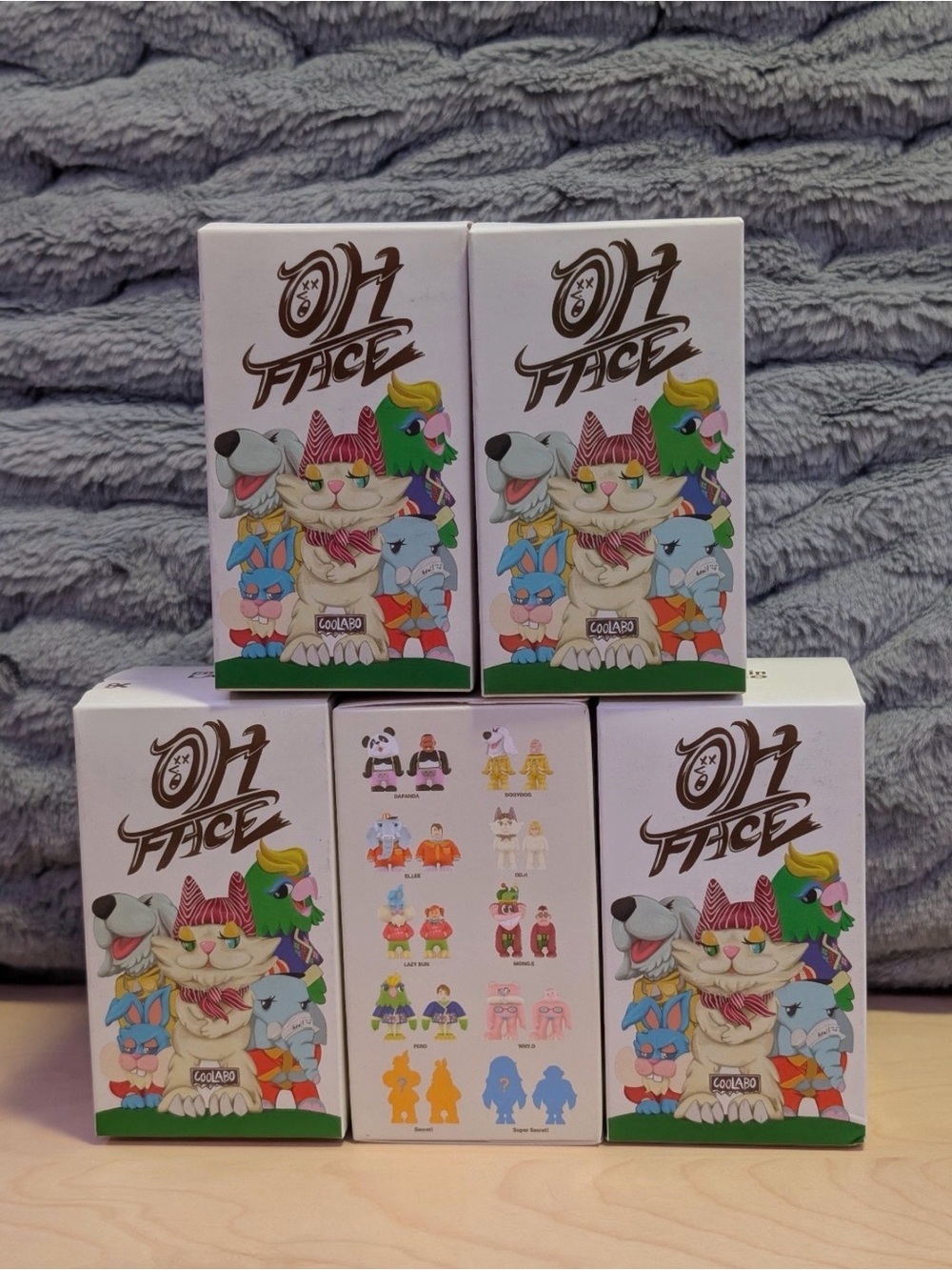 5 pcs POP MART COOLRAINLABO Oh Face Series Blind Boxes